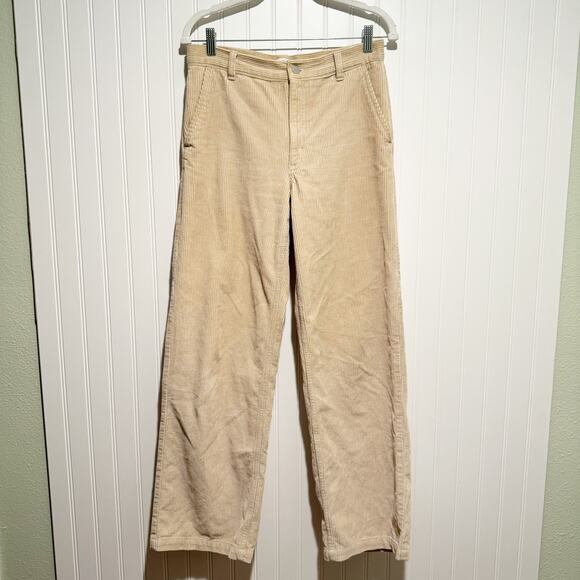 Aritzia TNA Tan Ripcord Corduroy Pants Straight Leg Size 4 - Picture 2 of 6
